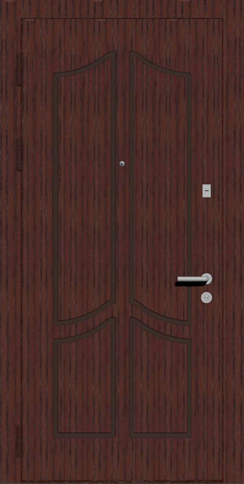 Надежная входная дверь с отделкой Шпон  H4 дуб рал шоколадный